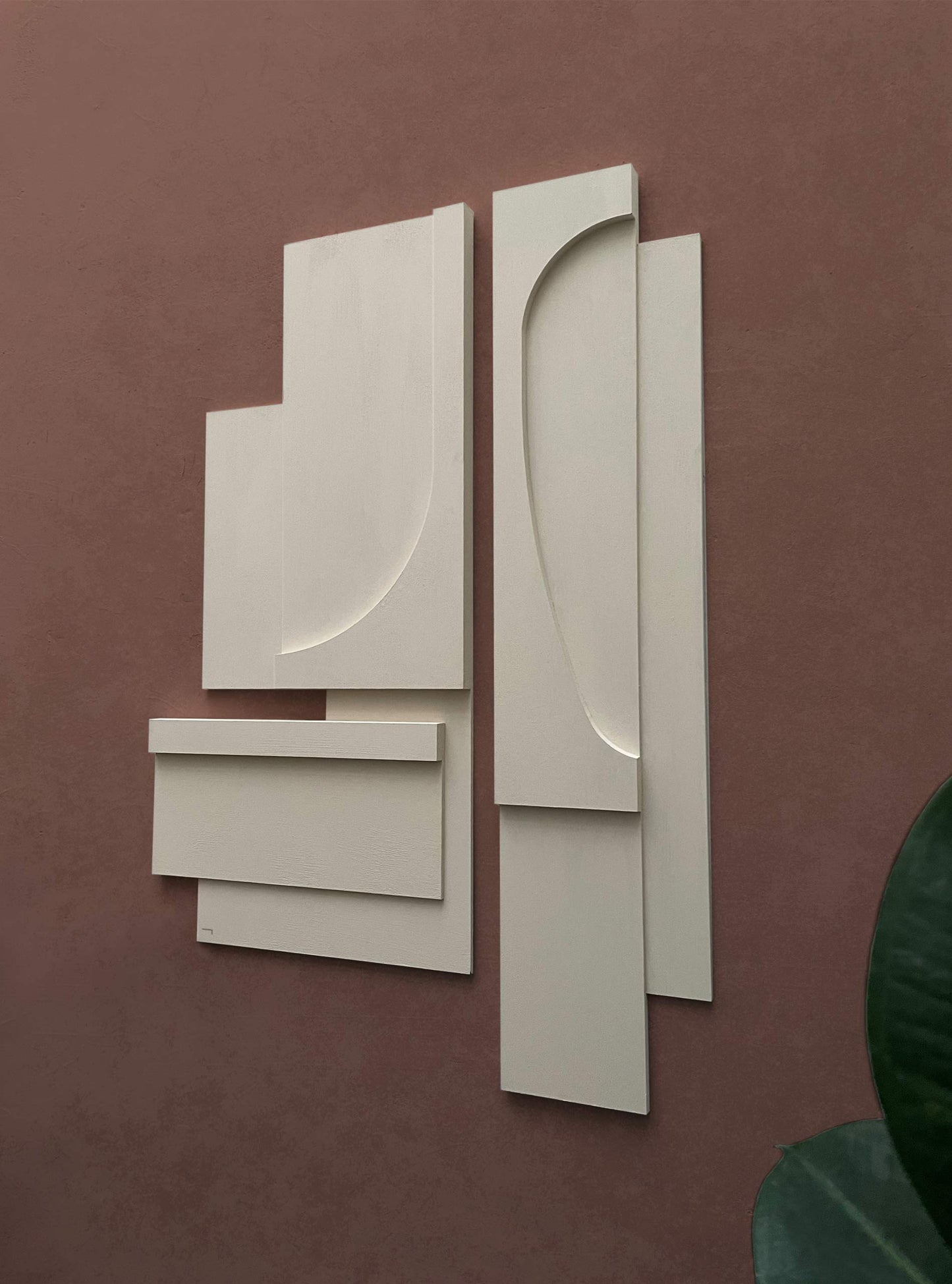 Arte abstracto original de gran formato. Por Teresa Darocas. Nombre de la obra: Butanta, inspirada en la arquitectura de la escuela paulista.